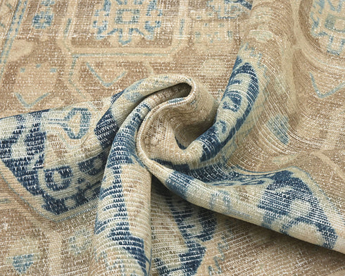 5x9 Vintage Brown Persian Style Hand Knotted Low Pile Wool Area Rug